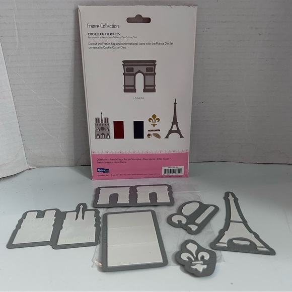 Quickutz 6-pc cookie cutter dies - FRANCE COLLECTION - Picture 2 of 3